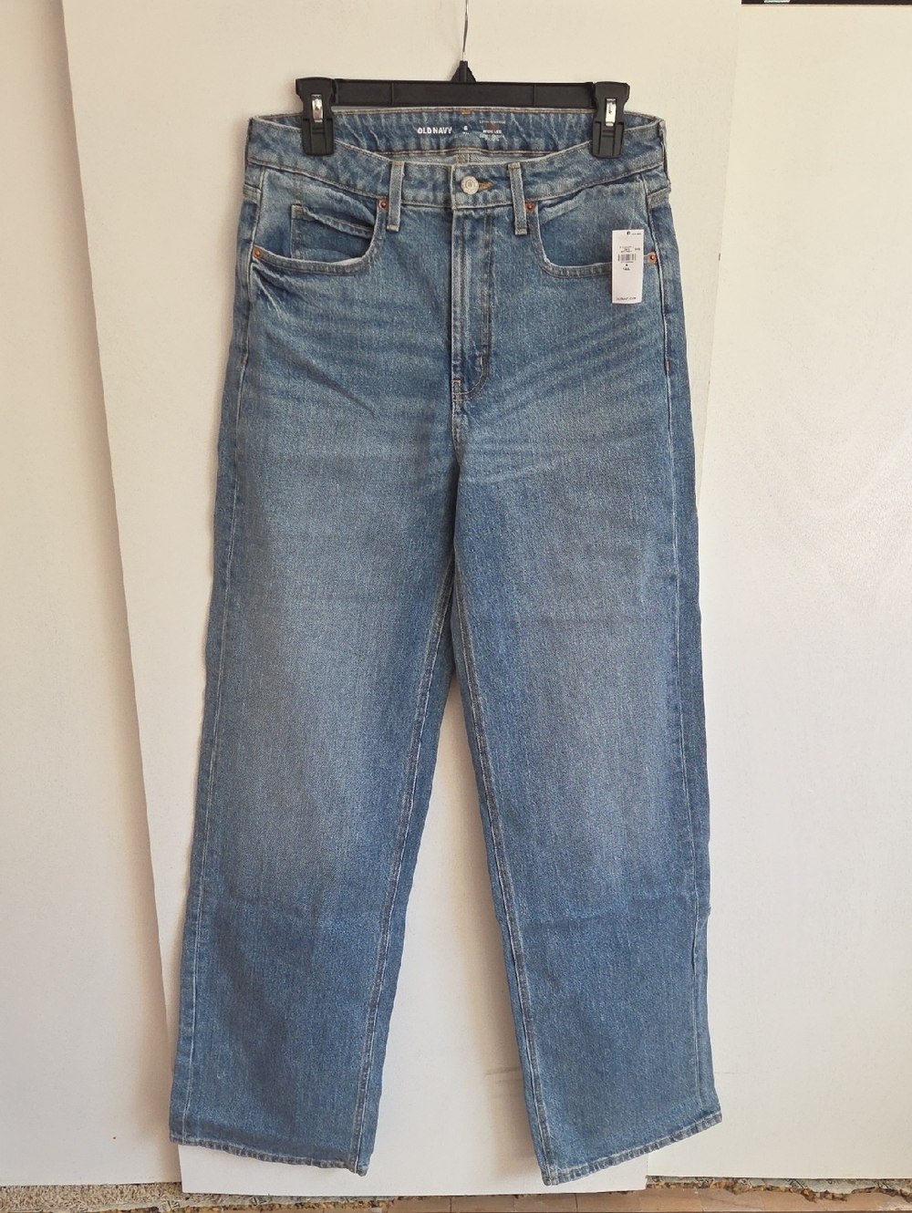 Old Navy Women's Size Tall 6 Extra High Rise Curvy Wide Leg Medium Wash Jeans